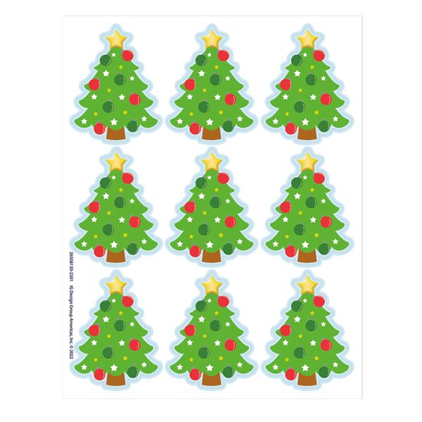 Christmas Tree Giant Stickers, Pack of 36