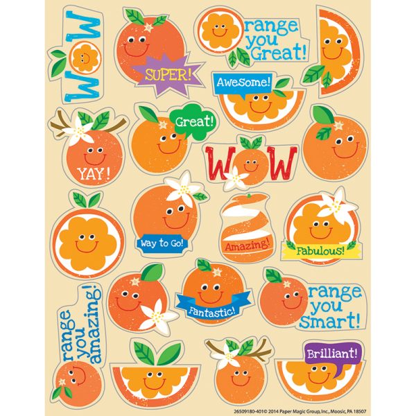 Orange Scented Stickers, Pack of 80