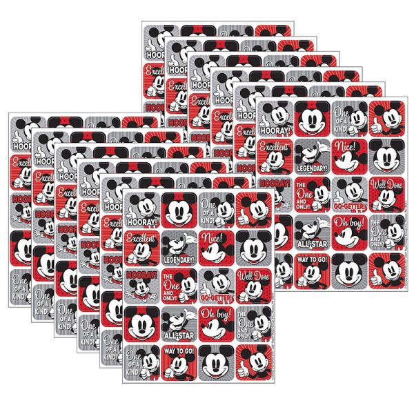 Mickey Mouse® Throwback Theme Stickers, 120 Per Pack, 12 Packs