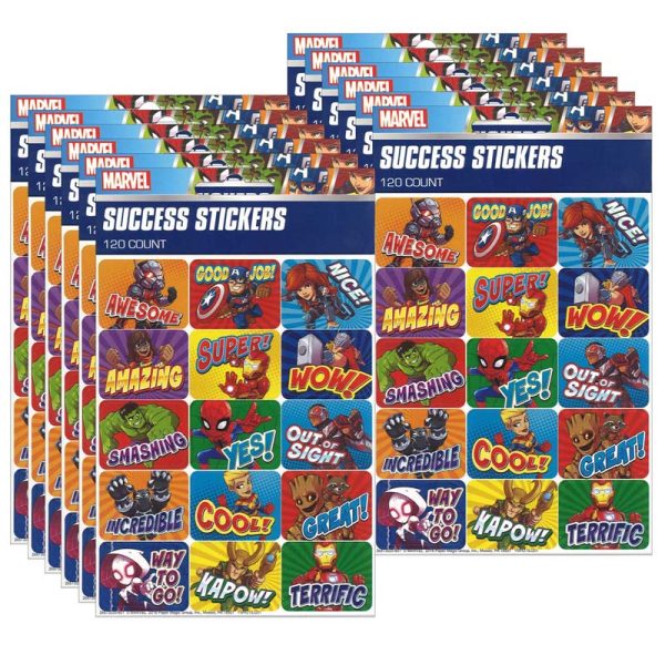 Marvel™ Super Hero Adventure Success Stickers, 120 Per Pack, 12 Packs