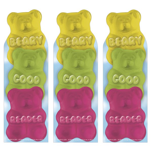 Beary Good Reader Gummy Bear Scented Bookmarks, 24 Per Pack, 3 Packs