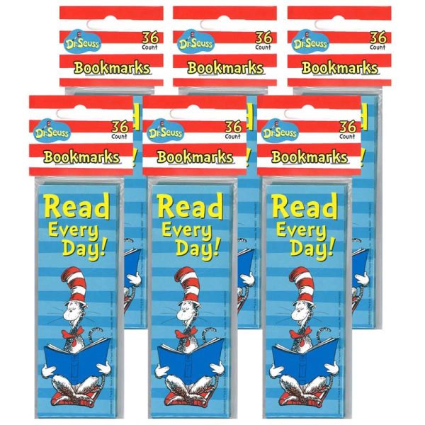 Cat in the Hat™ Read Every Day Bookmarks, 36 Per Pack, 6 Packs