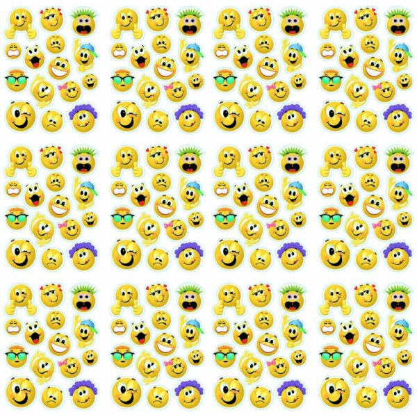 Emoticons Window Clings, 12 Sheets