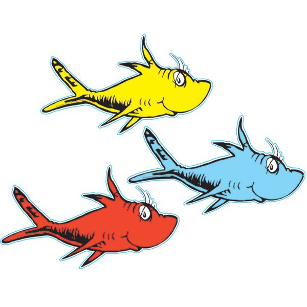 Dr. Seuss™ One Fish, Two Fish Assorted Paper Cut Outs, Pack of 36