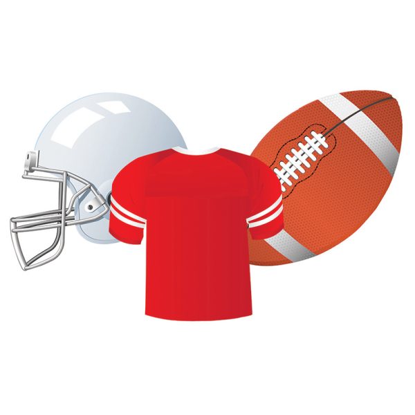 Football Assorted Cut Outs, Pack of 36