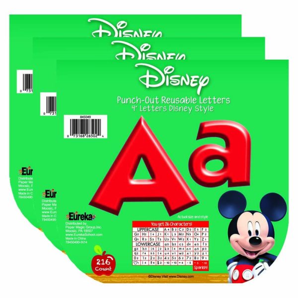 Mickey Mouse Clubhouse® Mickey Red Deco 4" Letters, 216 Per Pack, 3 Packs