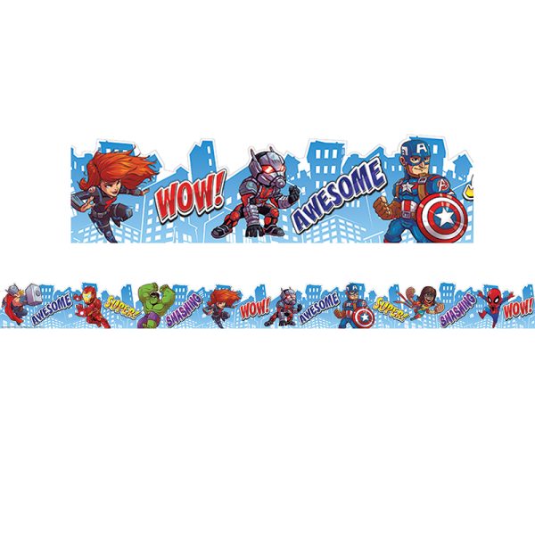 Marvel™ Super Hero Adventure City Scape Deco Trim® Extra Wide Die Cut, 37 Feet