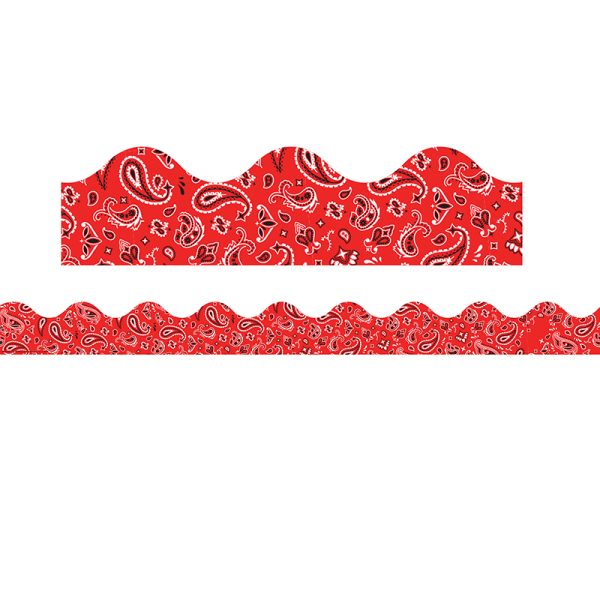 Red Bandana Extra Wide Deco Trim, 37 Feet