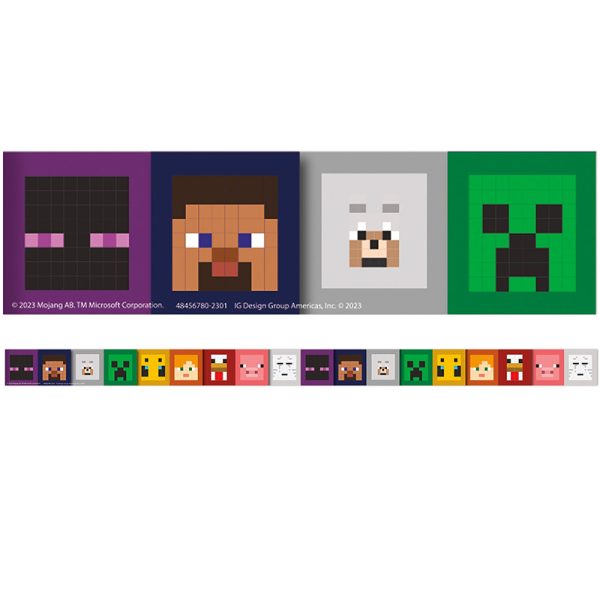 Minecraft Character Lineup Deco Trim, 37 Feet