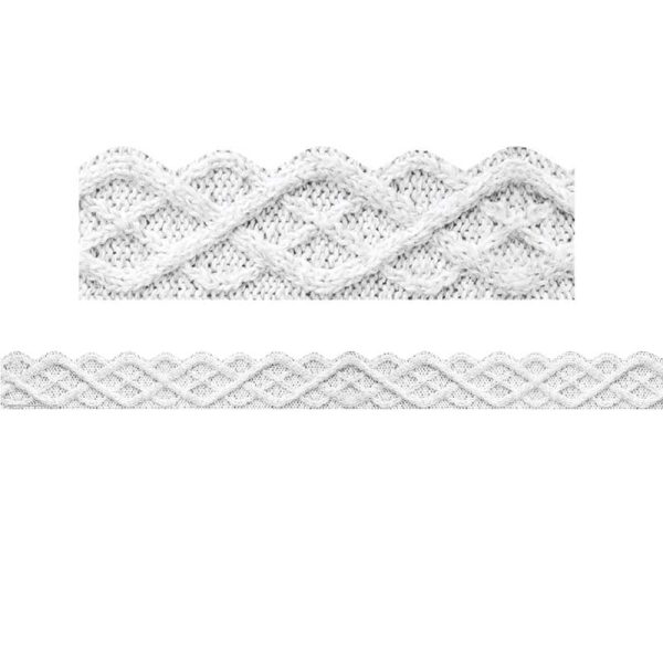 A Close-Knit Class Fisherman Cable Knit Deco Trim Extra Wide, 37 Feet