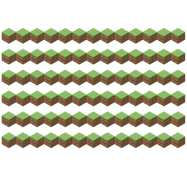 Minecraft Die-Cut Blocks Extra Wide Trim, 37 Feet Per Pack, 6 Packs