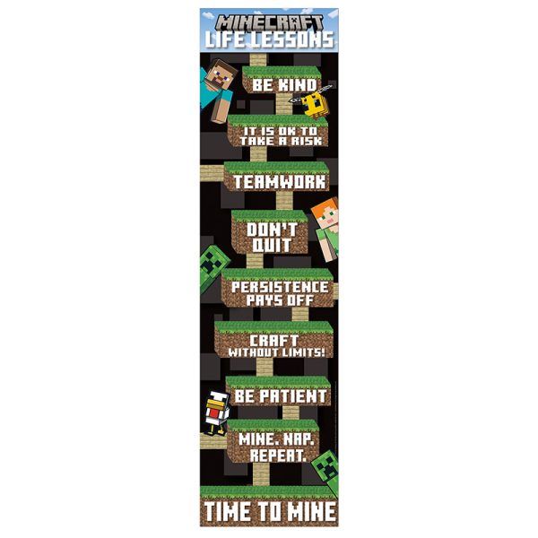 Minecraft Life Lessons Banner, 12" x 45"