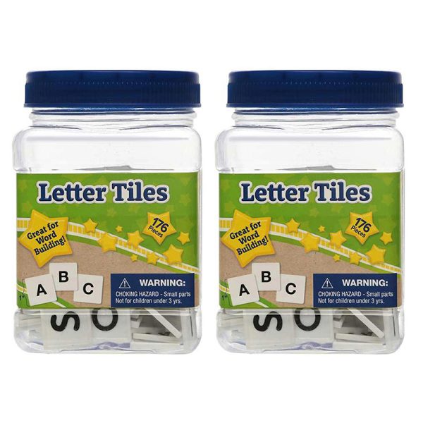 Tub of Letter Tiles, 176 Per Pack, 2 Packs