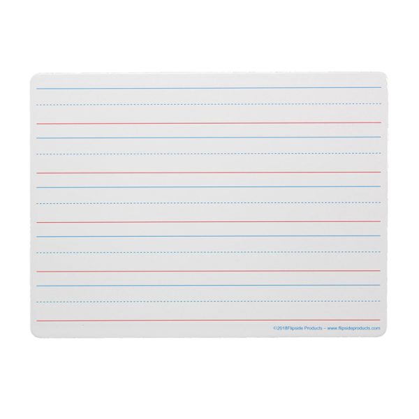 Two-Sided Magnetic Dry Erase Board, Plain/Ruled, 9" x 12"