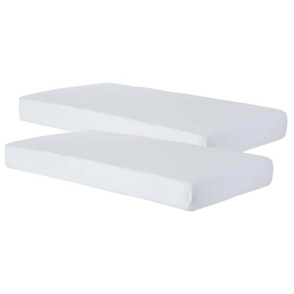 SafeFit™ Elastic Fitted Sheet, Compact-Size, White, Pack of 2