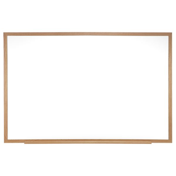 Non-Magnetic Whiteboard with Wood Frame, 18"H x 24"W