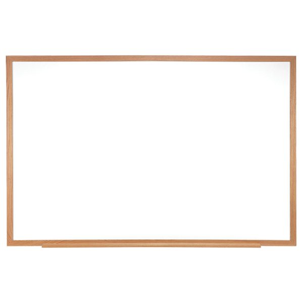 Non-Magnetic Whiteboard with Wood Frame, 2'H x 3'W