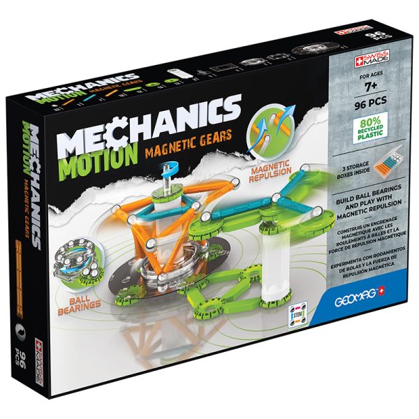 Mechanics Magnetic Gears Recycled, 96 Pieces