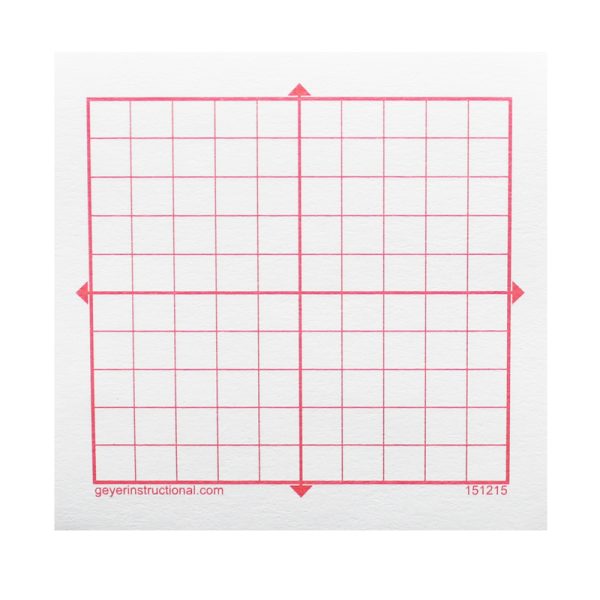 Graphing 3M Post-it® Notes, XY Axis, 10 x 10 Square Grid, 4 Pads