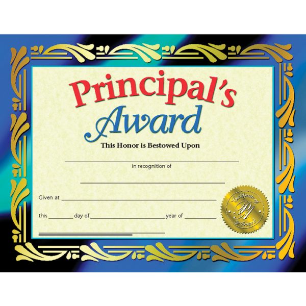 Principal's Award, 8-1/2" x 11", 30/set