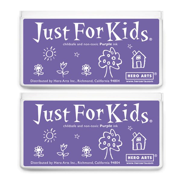 Jumbo Just for Kids Stamp Pad, Purple, Pack of 2