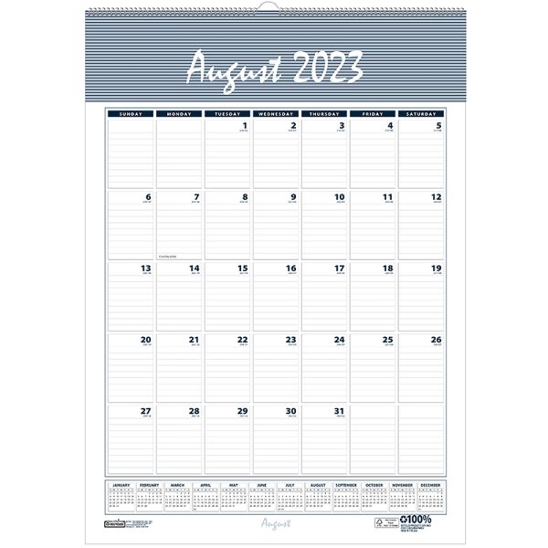 Bar Harbor Academic Wall Calendar, 12" x 17"