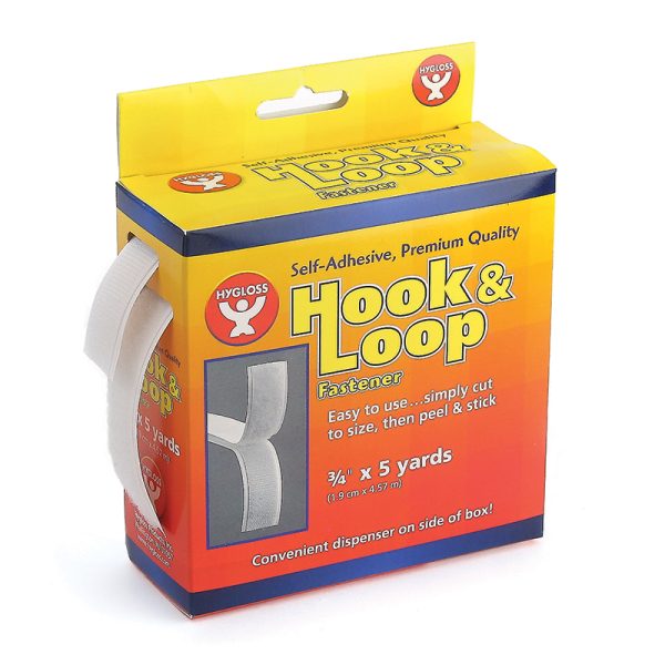 Self-Adhesive Hook & Loop Fastener Roll, 3/4" x 5 yds.