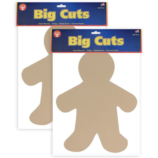 Multicultural Colors People Shape Card Stock Cut-Outs, 16" Me Kid, 24 Per Pack, 2 Packs