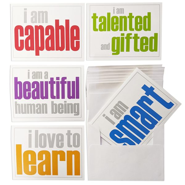 Note Cards with Envelope, Self-Esteem Booster Set, 2 Each of 5 Titles, Set of 10