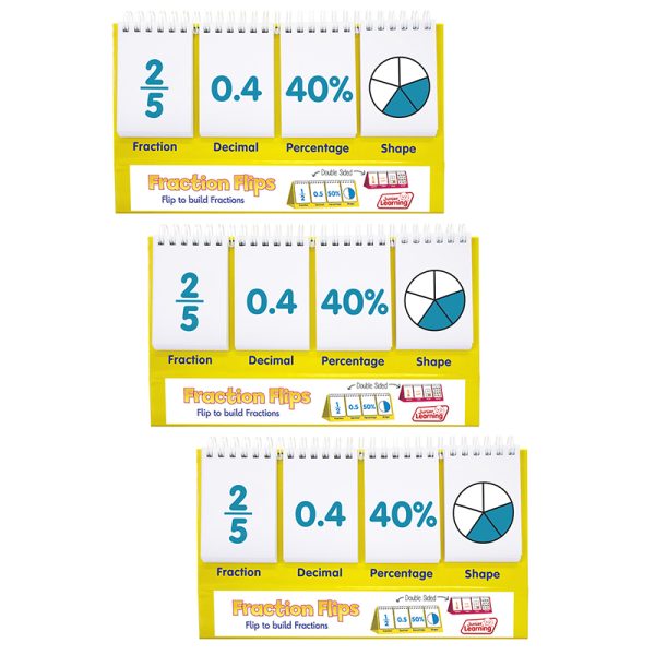 Fractions Flips, Pack of 3