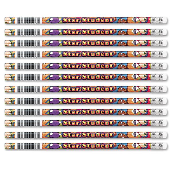 Star Student Pencils, 12 Per Pack, 12 Packs