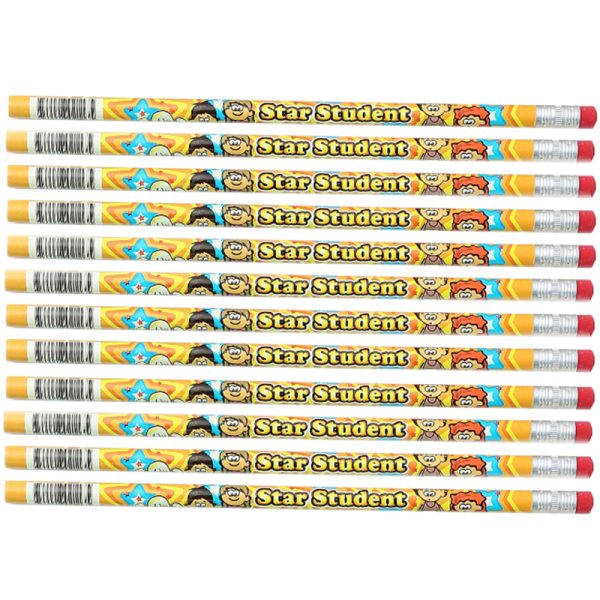 Star Student Pencils, Pack of 12