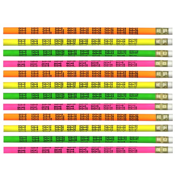 Multiplication Pencils, Pack of 12