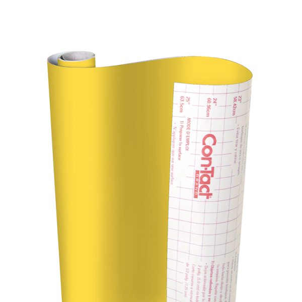 Creative Covering™ Adhesive Covering, Yellow, 18" x 16 ft