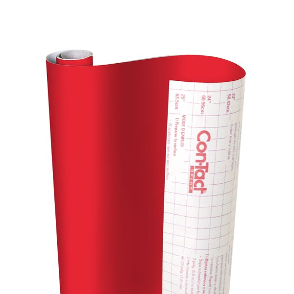 Creative Covering™ Adhesive Covering, Red, 18" x 16 ft