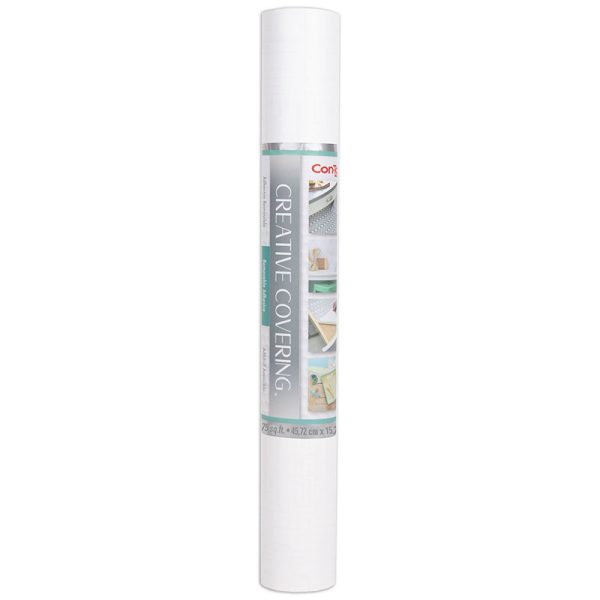 Creative Covering™ Adhesive Covering, White, 18" x 50 ft