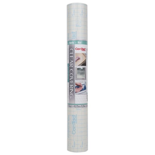 Clear Cover™ Adhesive Covering, Clear, 18" x 50 ft, Matte