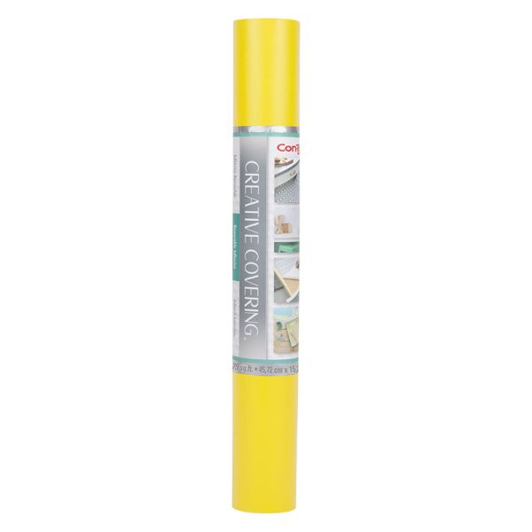 Creative Covering™ Adhesive Covering, Yellow, 18" x 50 ft