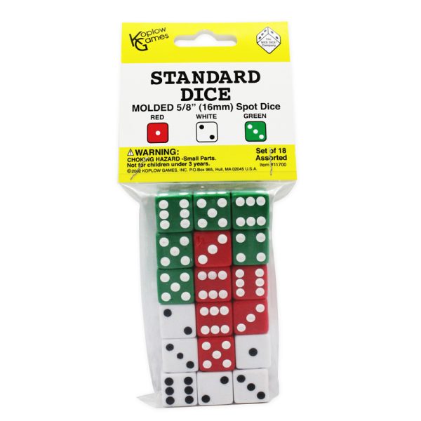 Dot Dice Set, Pack of 18