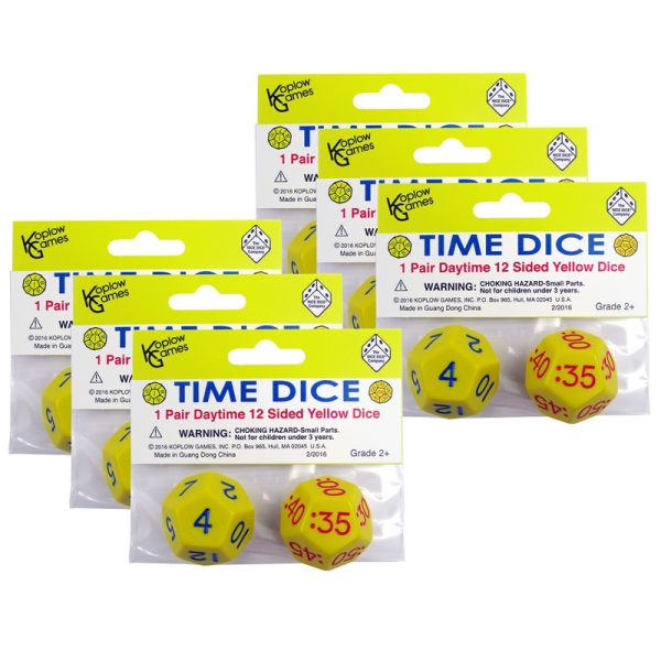 Time Dice, Pair of Yellow (AM), 6 Sets