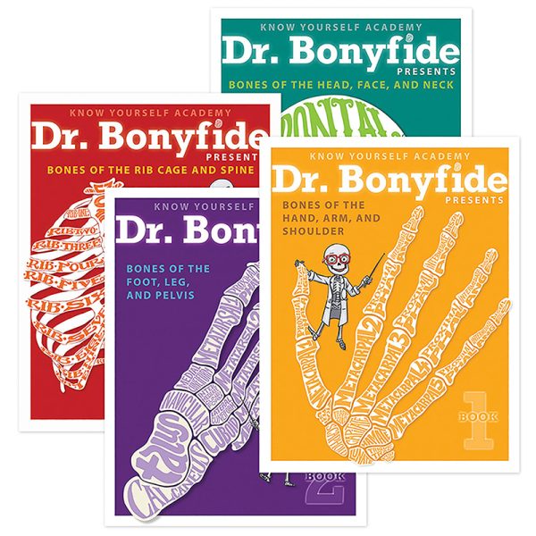 4 Book Set: Dr. Bonyfide Presents 206 Bones of the Human Body