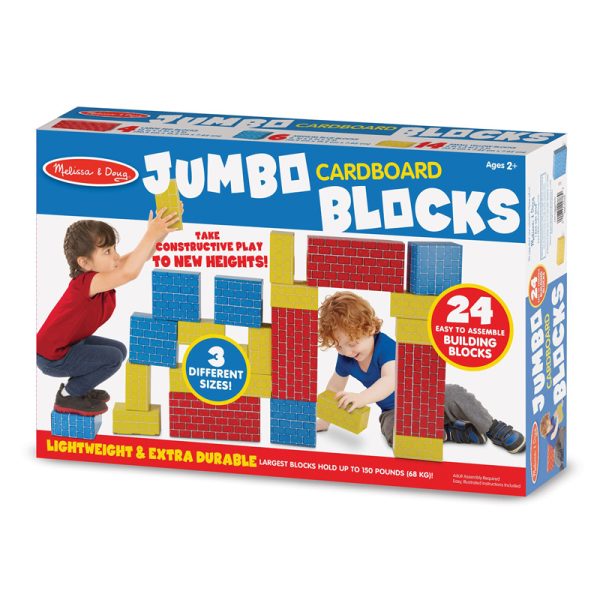 Jumbo Cardboard Blocks, 24-Piece Set