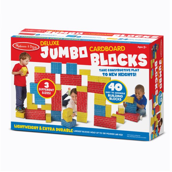 Deluxe Jumbo Cardboard Blocks - 40 Pieces