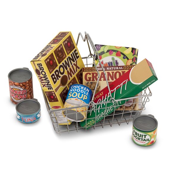 Let's Play House! Grocery Basket with Play Food