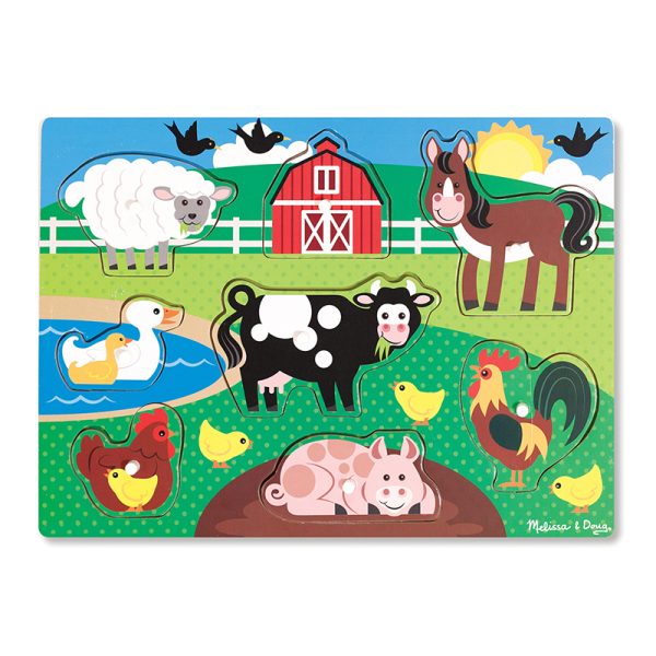 Farm Peg Puzzle, 8 Pieces