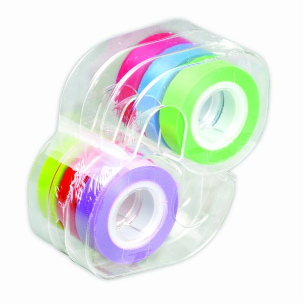 Removable Highlighter Tape, Assorted Colors, Pack of 6