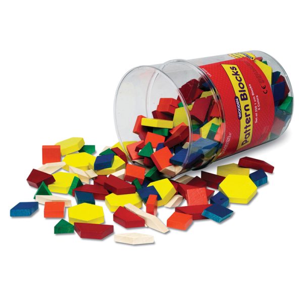 Pattern Blocks Wooden, 1cm, 250 Per Pack