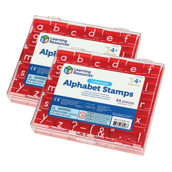 Lowercase Alphabet & Punctuation Stamps Set, 2 Sets