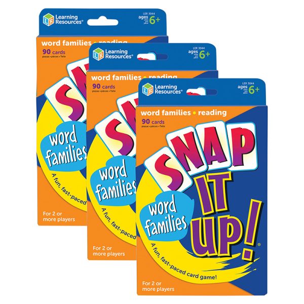 Snap it Up!® Card Games, Phonics & Reading: Word Families, Pack of 3