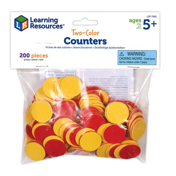 Two-Color Counters, Red and Yellow, Set of 200